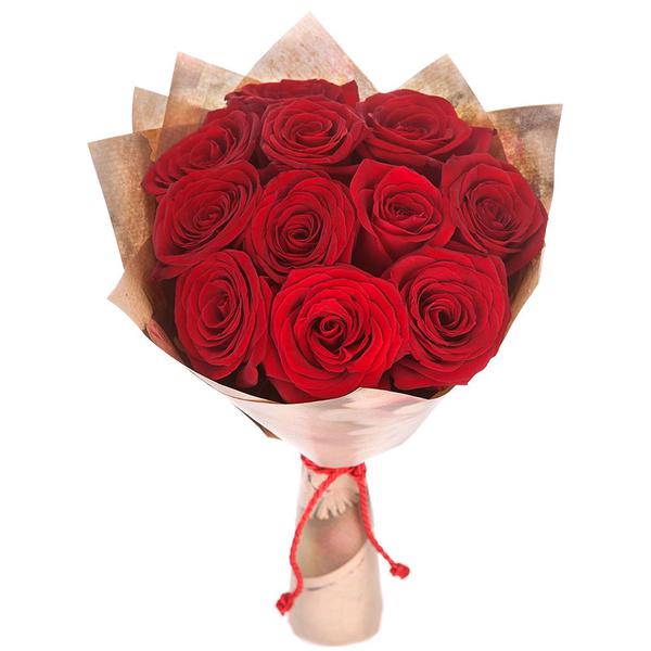 Букет из 11 красных роз (40 см)