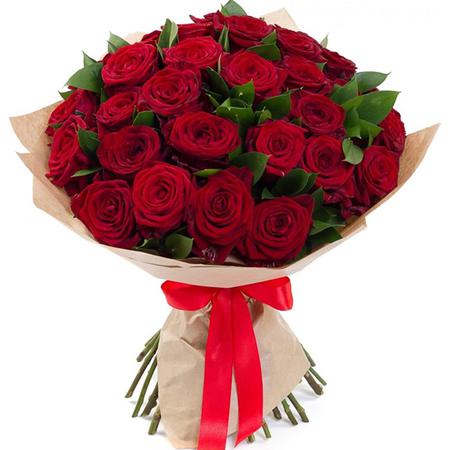 Букет из 29 красных роз «Элит»