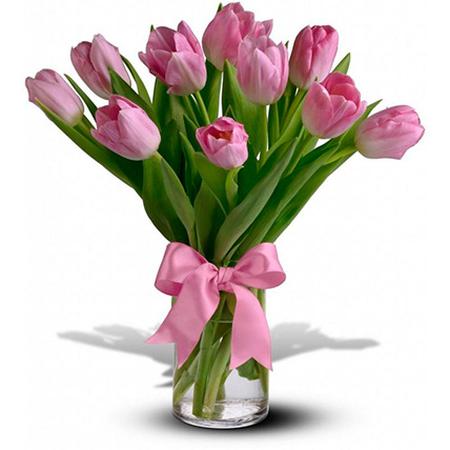 Букет из 11 розовых тюльпанов «Италия»