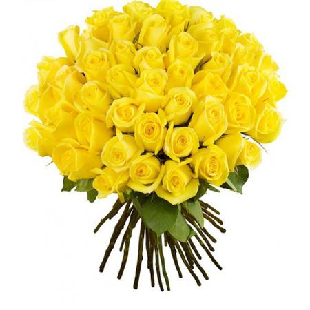 Букет из 51 желтой розы (40 см)
